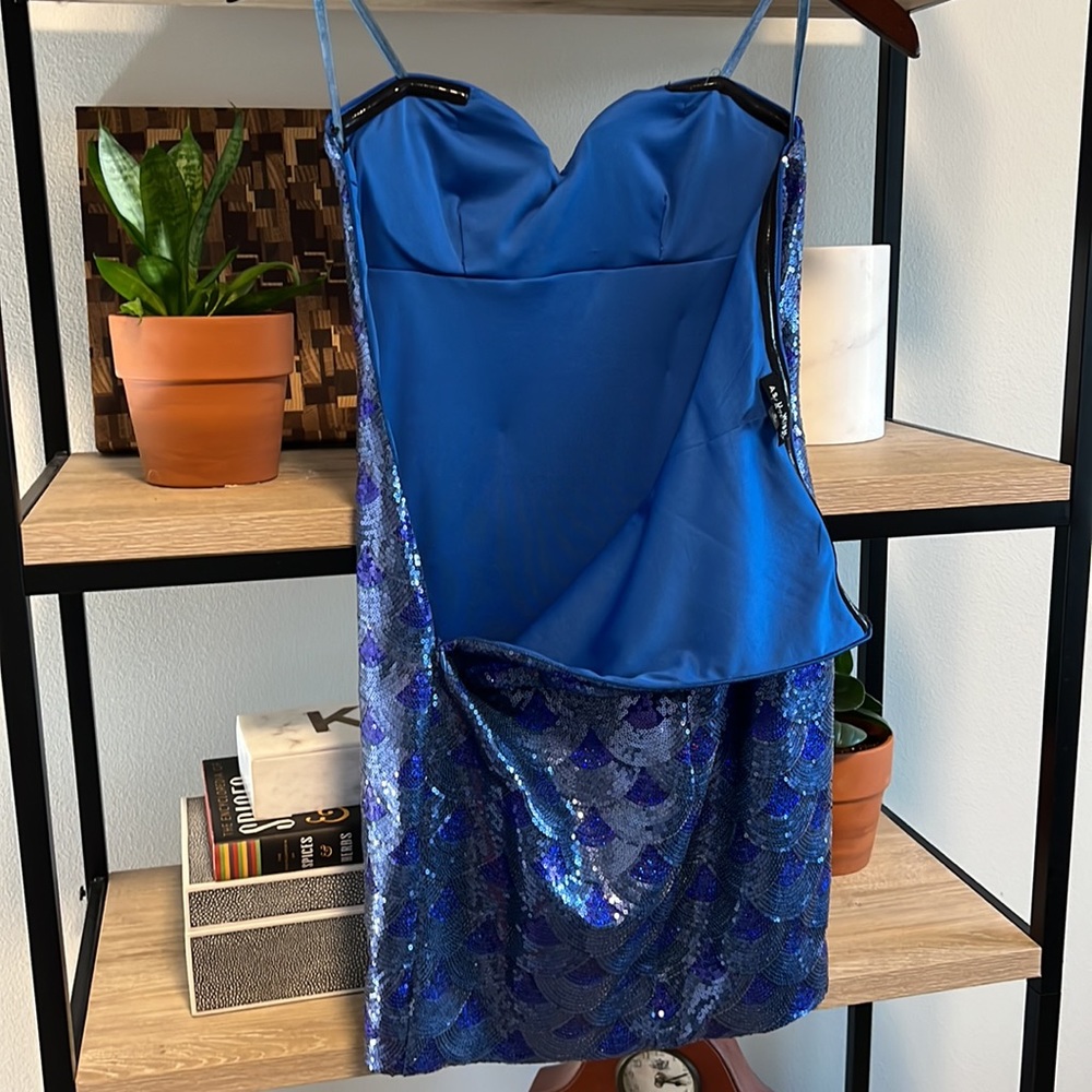 As U Wish Mini Full Mermaid Sequined Mini Dress, S - Picture 10 of 10
